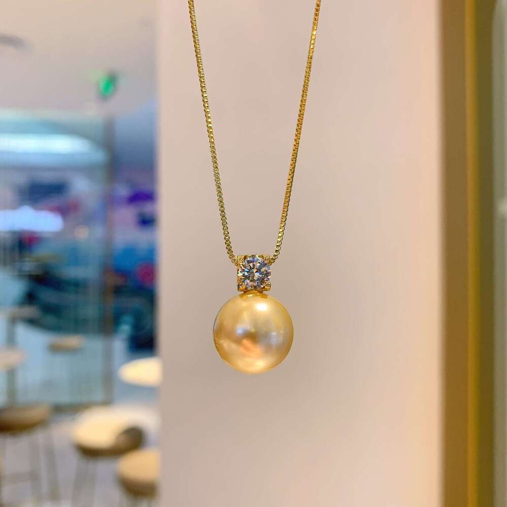 Huayoumei Jewelry Minimalist Style Pearl Necklace Tiktok Live Australian Mother-Of-Pearl Pendant Earrings Adc