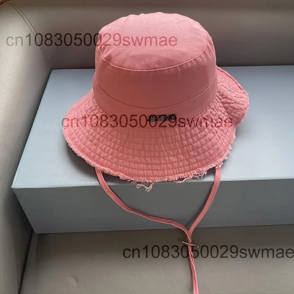 Blue Leopard Print Cowboy Hiking Bucket Hats with String Women Denim Beach Sun Hat Outdoor Bob Panama Summer Fisherman Cap 250707