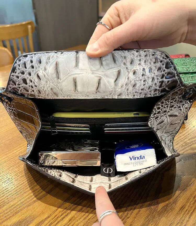 New Fashion Genuine Women Long Wallet Alligator Real Leather Female Organizer Clutch Girl Lady Gift Cash Purse