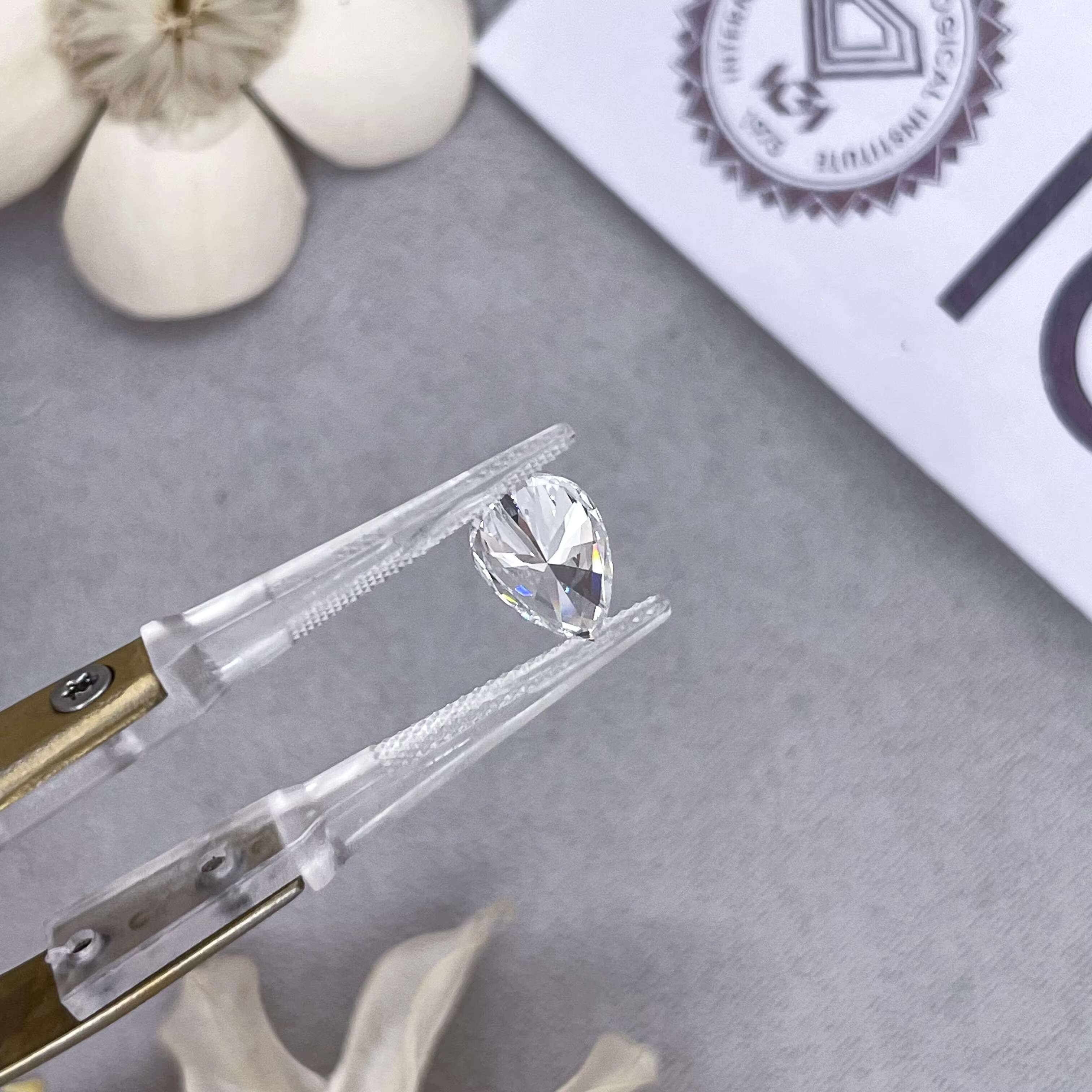 Starsgem IGI Certified Loose Diamonds Pear Cut 1ct 1.5ct 2.0ct 3.0ct 4.0ct 5.0ct HPHT CVD Lab Grown Diamond