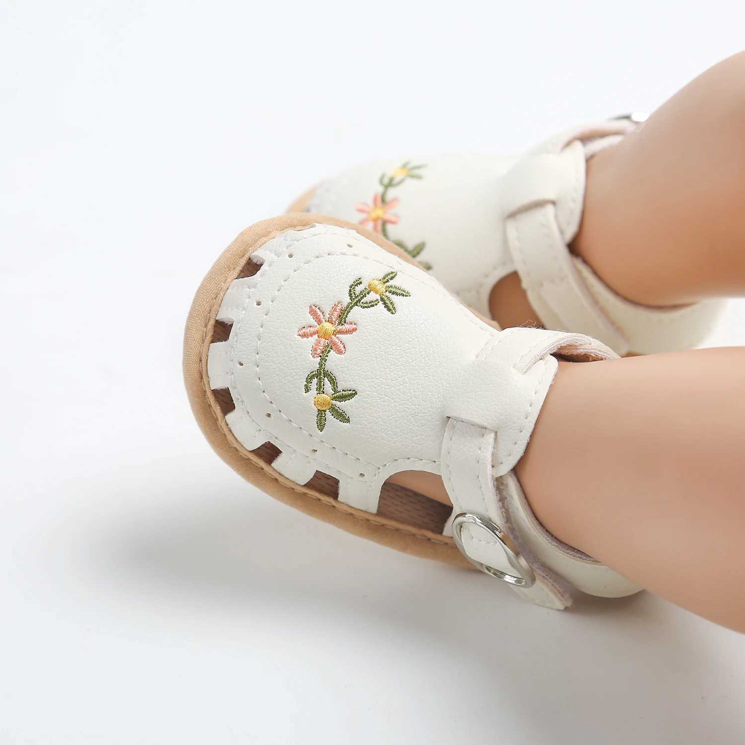 2pcs/Set Baby Girls Sandals Summer Shoes Outdoor First Walker Toddler Girls Shoes For Summer Newborn Baby Girl Princess Mary Jane R250707