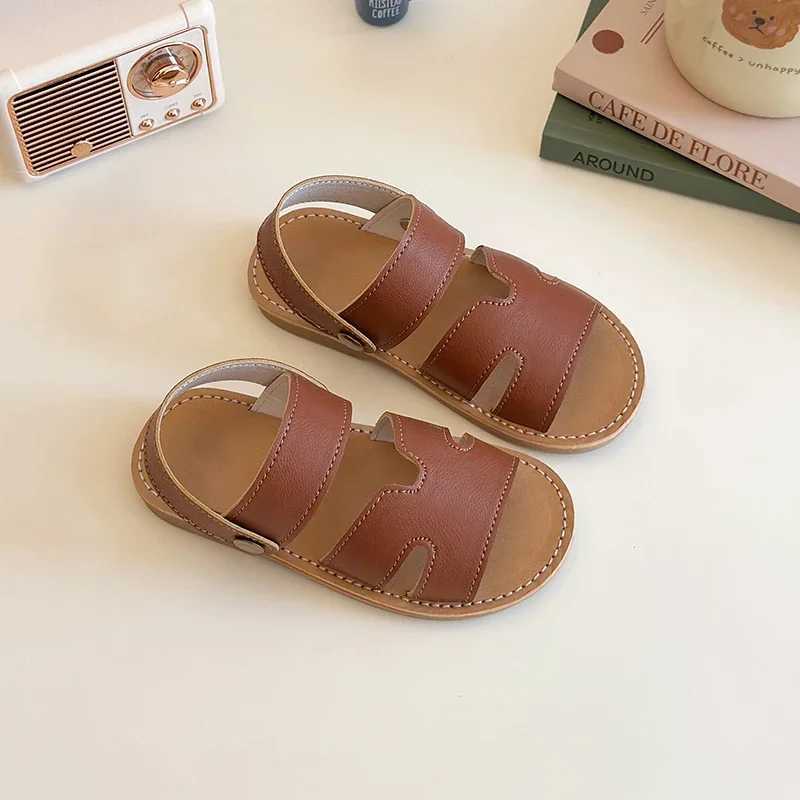2025 Trendy Summer Candy Color Girls Sandals Childrens Soft Sole Beach Shoes Baby Shoes Girl Solid Casual Princess Shoes R250707
