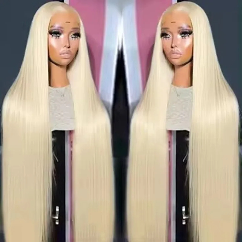 34 Inch Bone Straight Wig Similar to Real Human Hair Pre plucked Transparent HD 13x4 Lace Front Wig For Black Women Syntthetic Hd Lace Wig Straight Ha