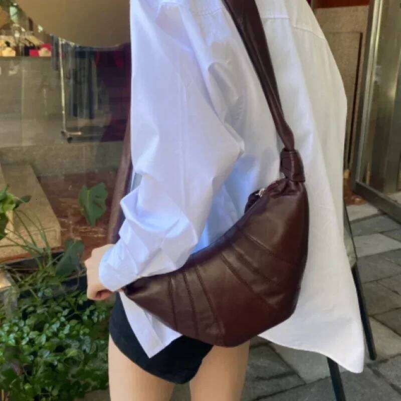 Lamb Croissant Designer Crossbody Shoulder Bag Women's Fashion Multi-Functional Brand 2025 New