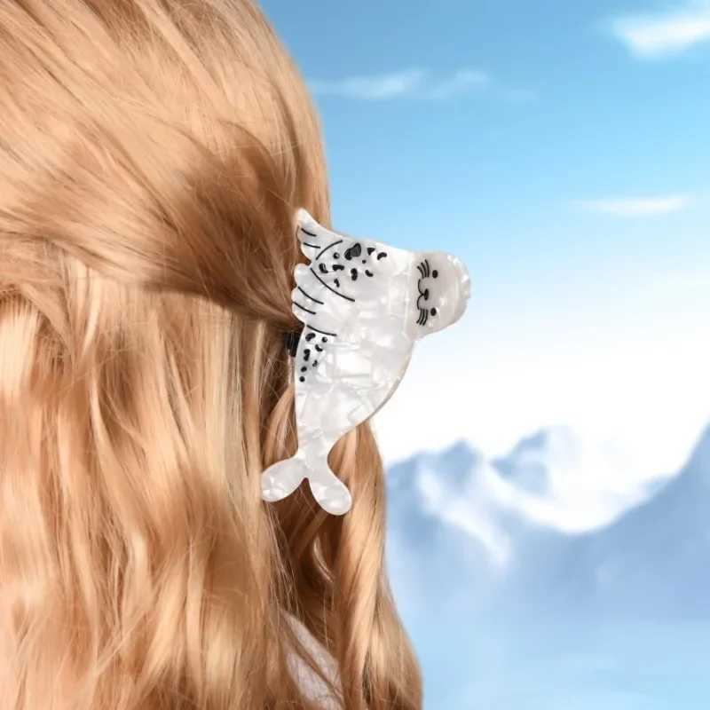 Cute White Seal Hair Claw Ocean Series Exclusive Design Eco-Friendly Acetate Hair Claw Clips Hair Accessories for Women Girls Z250707