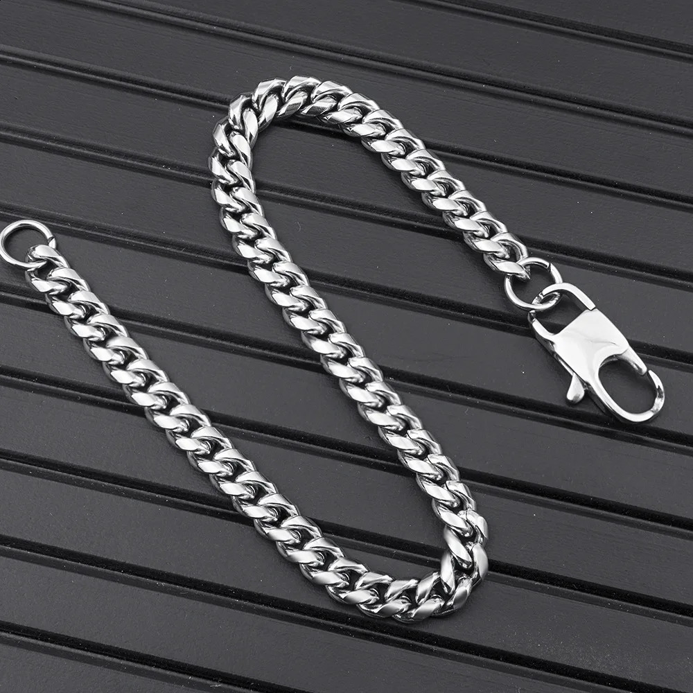 8MM 14MM Thick HNSP Stainless Steel Cuban Chain Necklace for Men Neck Jewelry Punk Male Bracelet Hand Accessories 250707