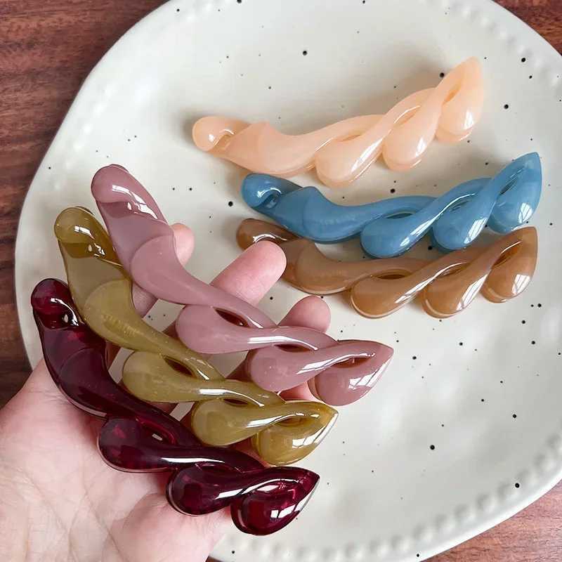 Korean Simple Banana Clip High Ponytail Claw Clip Ponytail Holder Women Girls Hair Accessories Braiding Tools Y250707