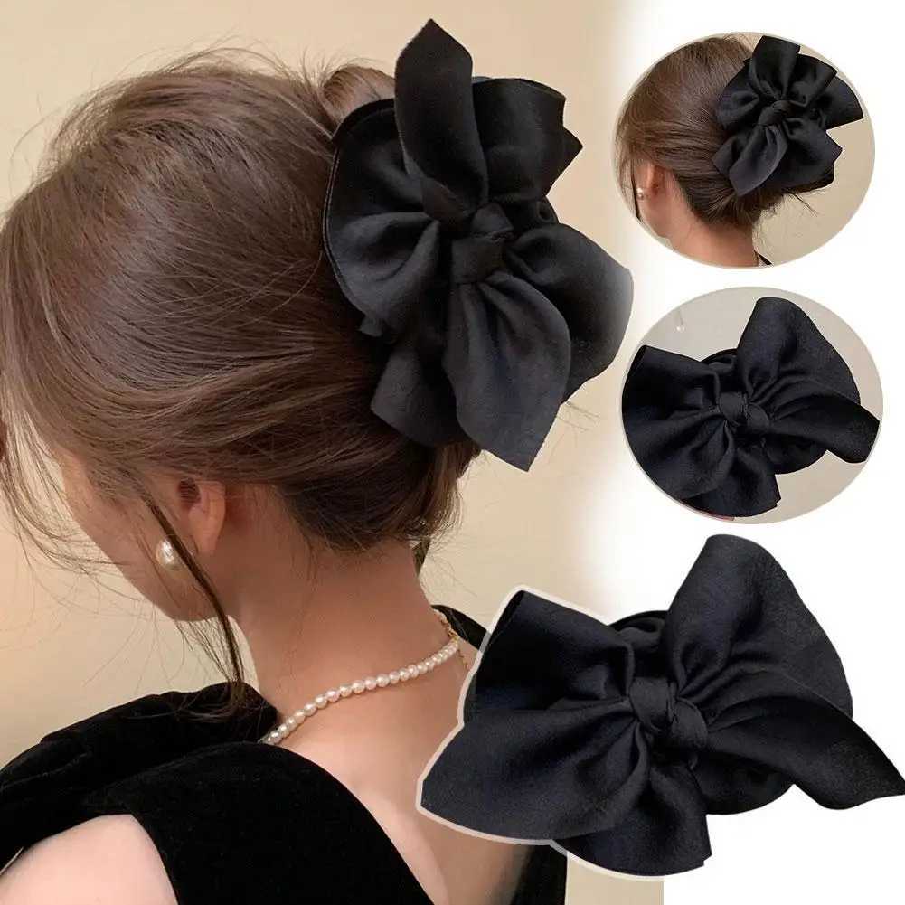 Elegant Women Bow Hair Claw Clips Retro Ponytail Braid Of Winter Autumn The Hair Claw Back Clip Grab Head Accessories Women F5C2 Z250707