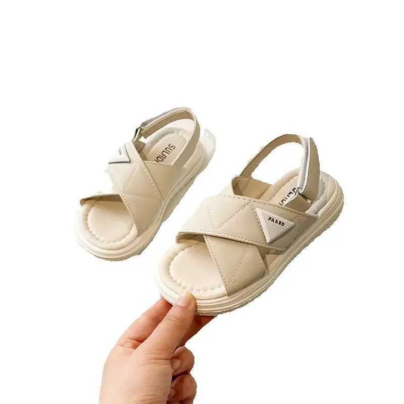 2025 Summer Casual Cute Round Toe Buckle Solid Color Comfortable Childrens Casual Sandals Girls Shoes Toddler Girl Shoes R250707