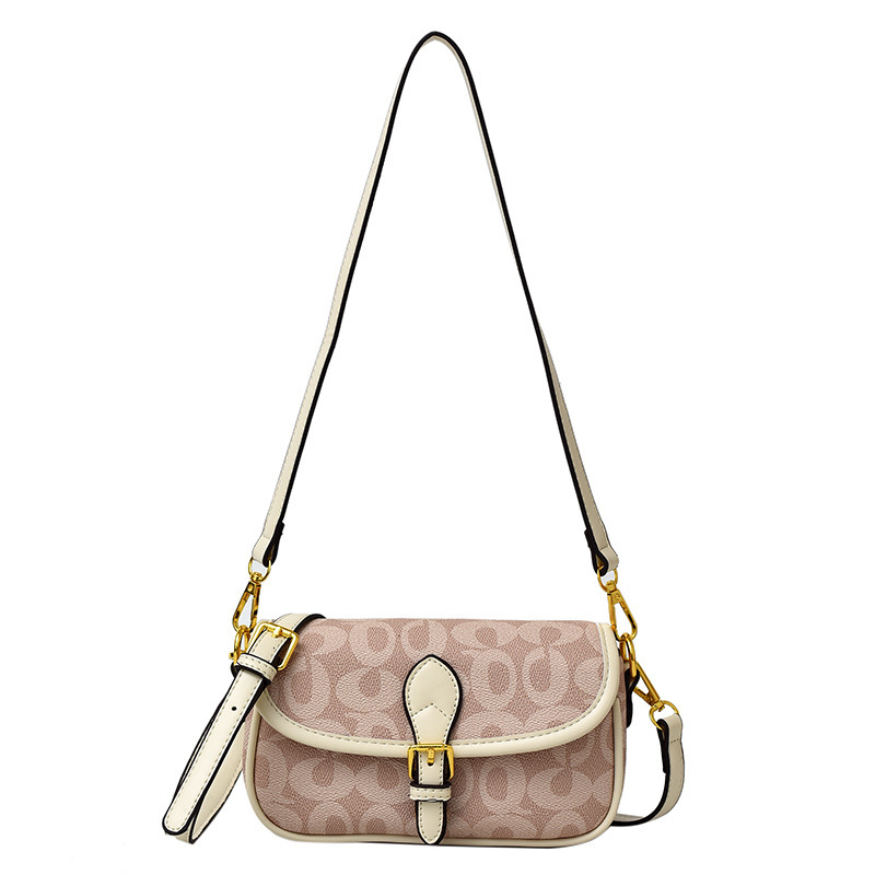 Designer High-End Small for Women 2025 New Printed Baguette Fashionable Textured Shoulder Crossbody Light Luxury Women's Bag