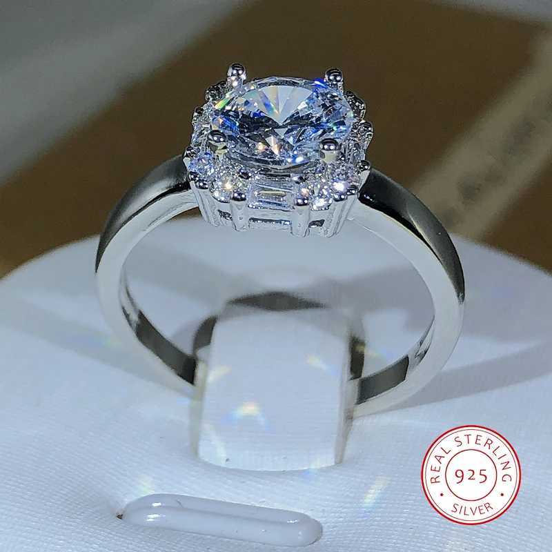 Original Four-Claw 925 Silver Color Wedding Rings For Women Square AAAAA Big White Zircon Engagement Rings Jewelry XJ250707