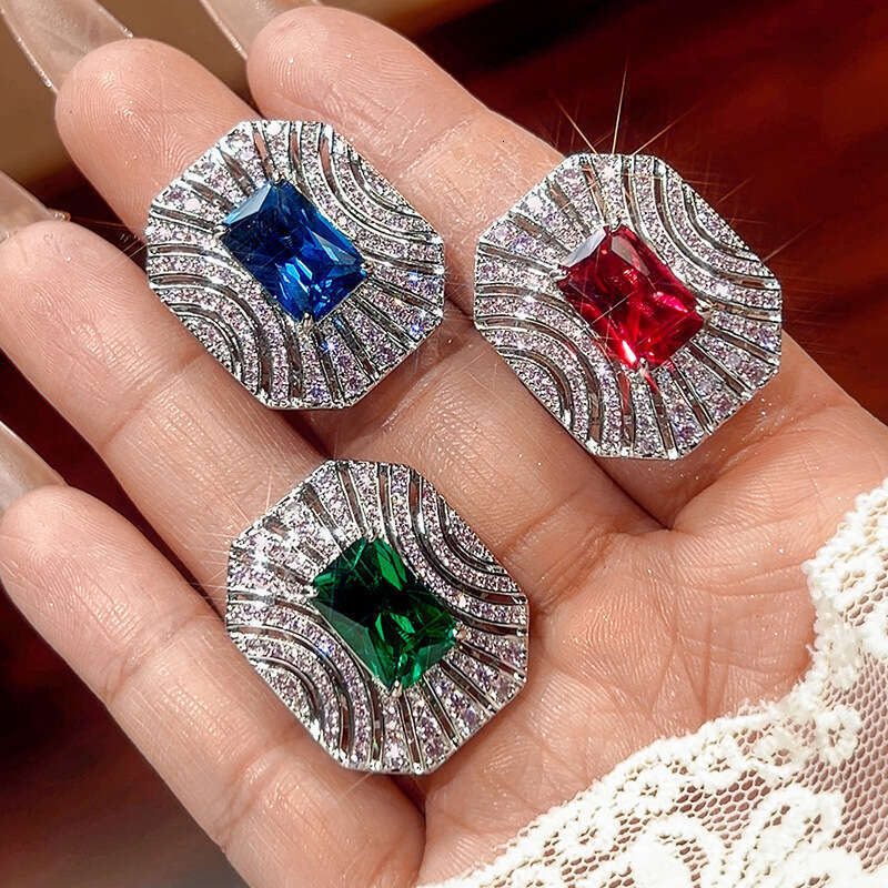 New Style Straight Ring For Women Red Light Luxury High-End Sense Fashion Jewelry 5Bb