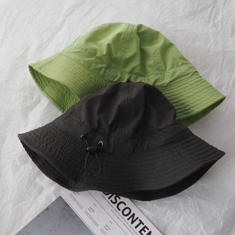 Super Japanese Niche Design Light Breathable Bucket Hat Women Men Versatile Quick-drying Personalized Fruit Green Sun Basin Hat Y250707