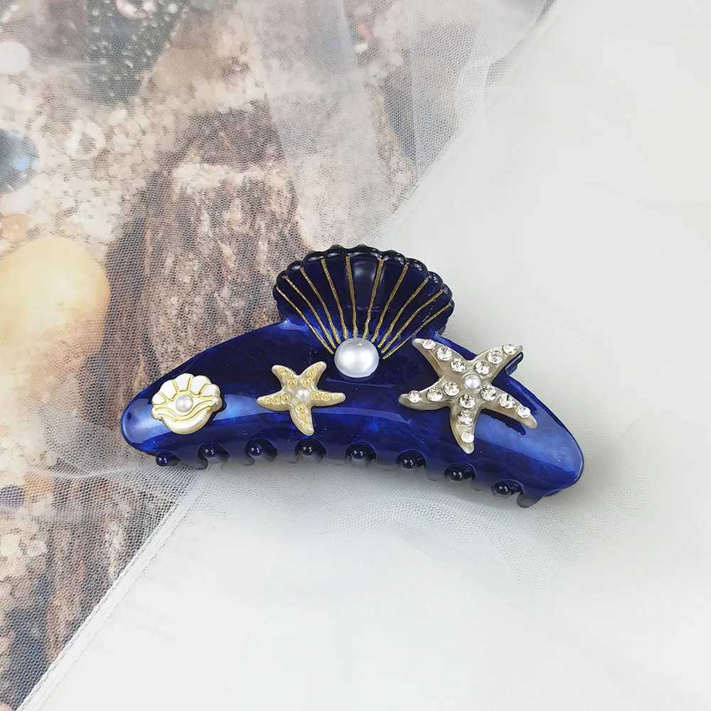 YHJ Underwater World Hair Claw Shell Starfish Creative Design Acrylic Hair Claw Clips Hair Accessories for Women Girls Y250707