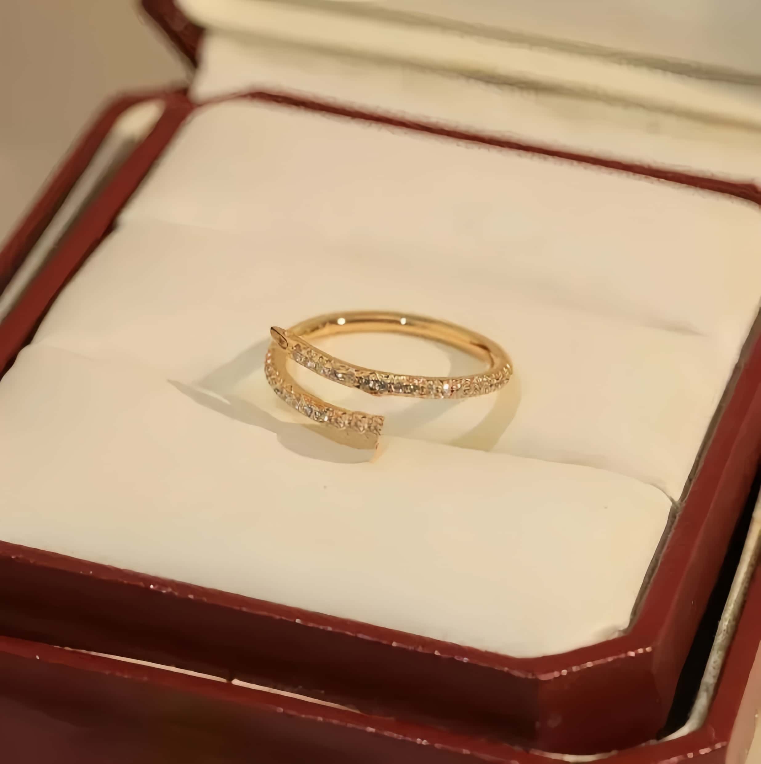 Ring Designer Ring Luxury Jewelry Rings For Women Gold Sliver Diamond Lovers Couple Rings Gift N2103 Christmas Valentine'S Day Gifts High Quality Ring With Box Nice