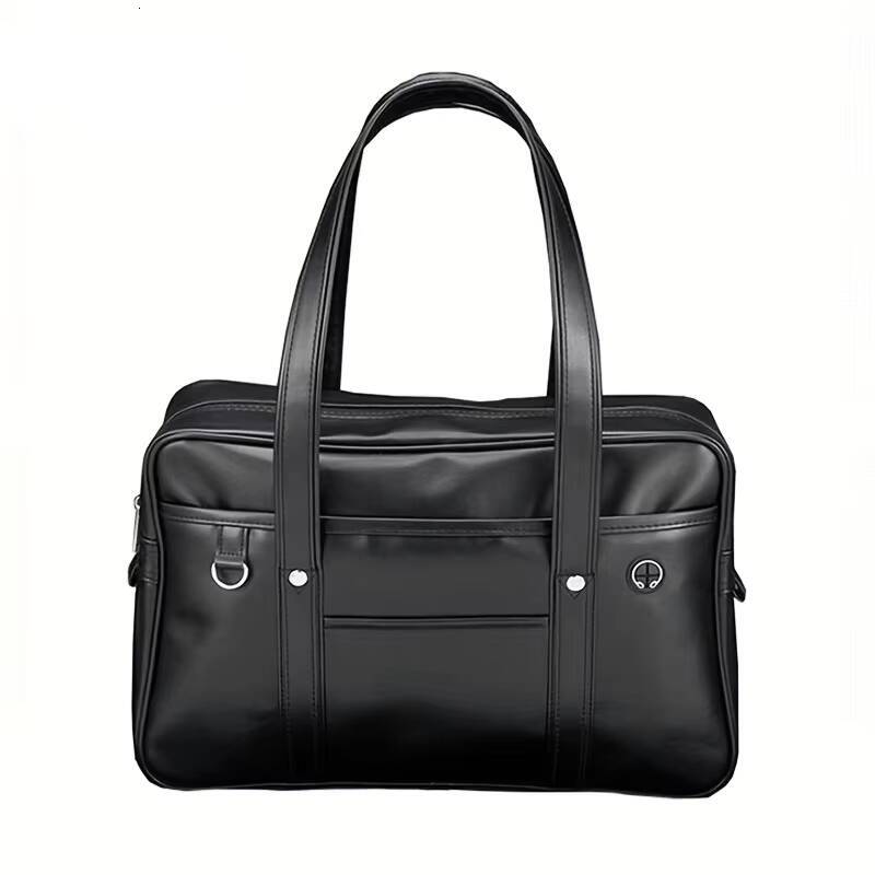 Student JK Handbag Waterproof PU Leather Single Shoulder Uniform Bag for Men And Women Official Document Commuter Backpack ddmynov