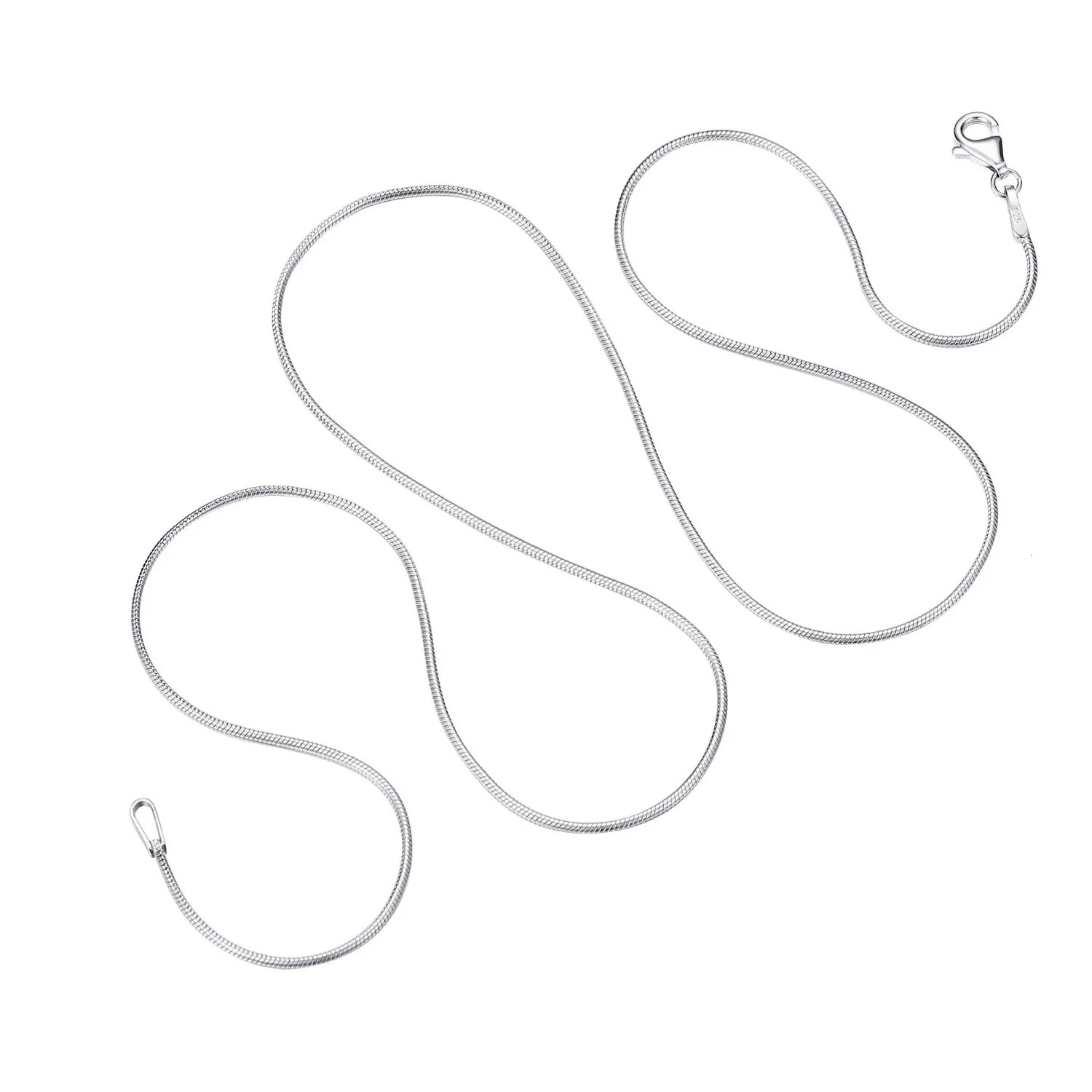 Fansilver 925 Sterling Silver Rope Chain Necklace for Women Men White Gold Plated Lobster Claw Clasp Sterling Silver Neck Chain 250702