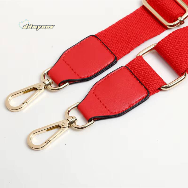 Wide Straps Solid Color Cotton Webbing Pu Leather Adjustable Shoulder Messenger Bag Strap Accessory Supplies ddmynov