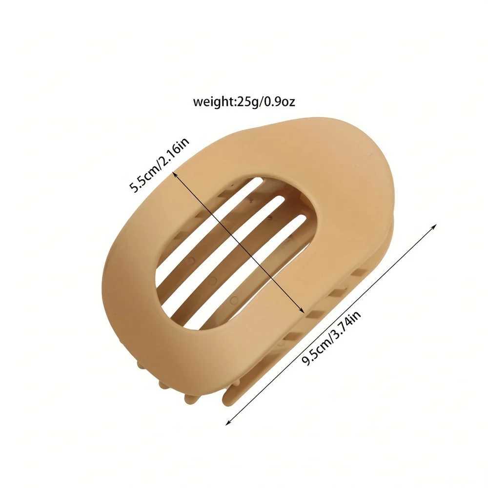 4Pcs/Set New Elegant Matte Acrylic Rounded Duckbill Hair Clips for Women Fashion Solid Color Plastic Hairpin Hair Accessories Y250707