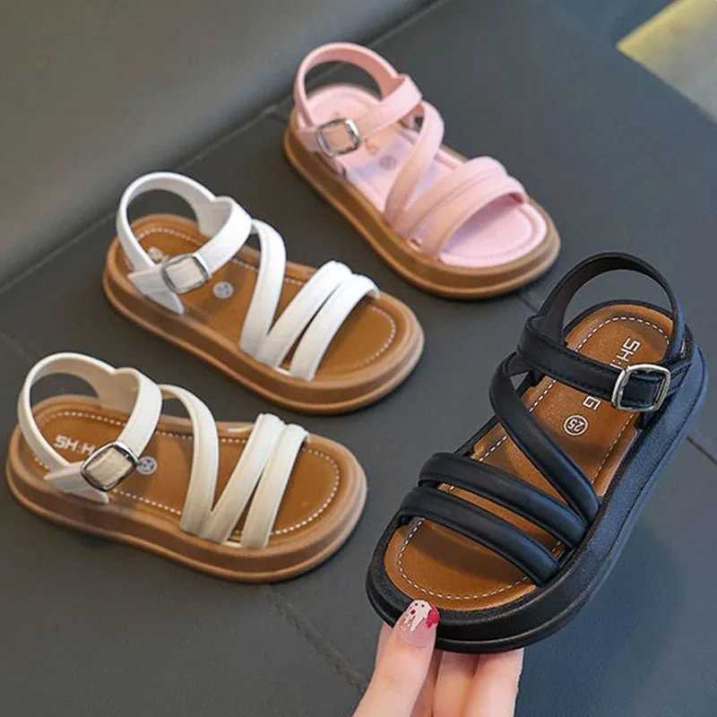 Elegant Baby Girls Sandals Summer New Casual Children Sandals Girls Flat Shoes Fashion Casual Non-Slip Kids Student Beach Shoes z250708789Y