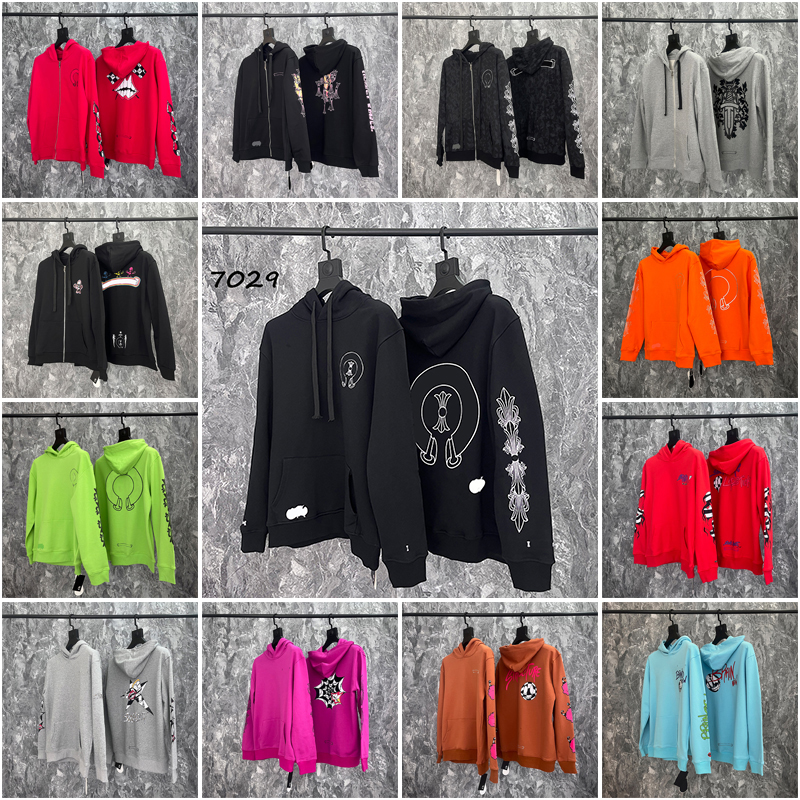 chrome vintage cross men hoodie graphic hoodie designer hoodie men women stylish men sweatshirts fashion streetwear y2k hoodie s--xl