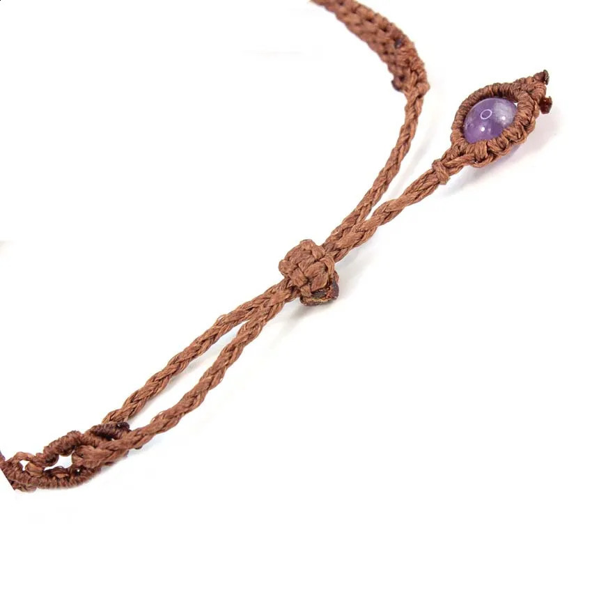 100% Natural Crystal Quartz Oval Shape Handmade Thread Rope Wrapped Braided Macrame Stone Bracelets Jewelry For Women Girls Gift 250707