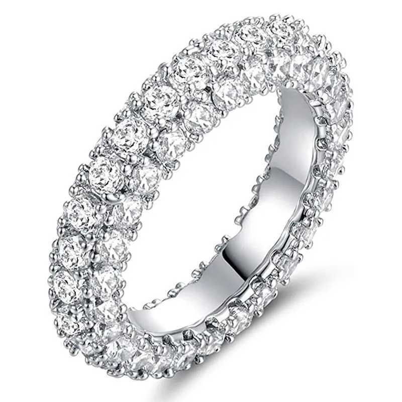 925 Sterling Silver Womens Ring Series with Brilliant Cubic Zirconia Fashion Rings Wedding Engagement Bands Jewelry XJ250707