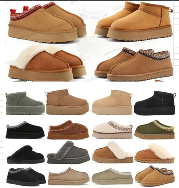Ultra Mini Boot Designer Woman Platform Snow Boots Australia Fur Warm Shoes Real Leather Chestnut Ankle Fluffy Booties For Women Tasman Tazz Slippers iuu9