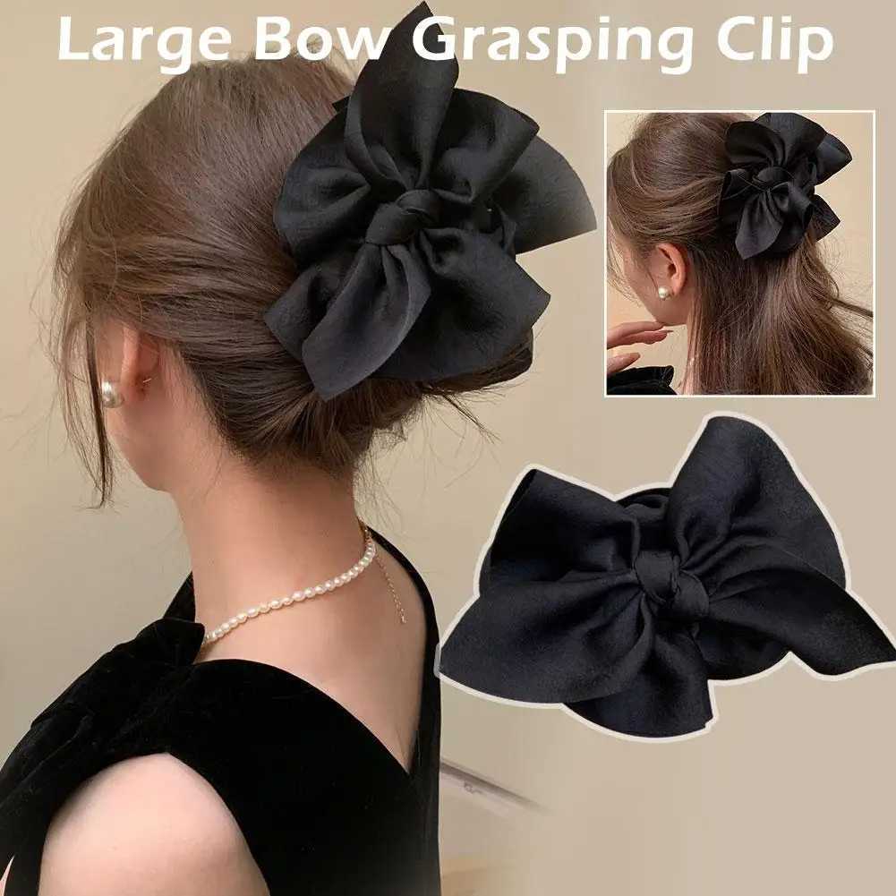 Elegant Women Bow Hair Claw Clips Retro Ponytail Braid Of Winter Autumn The Hair Claw Back Clip Grab Head Accessories Women F5C2 Z250707