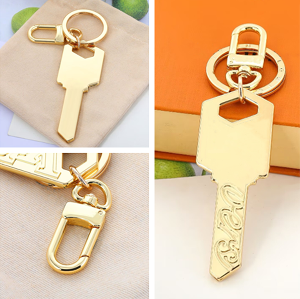 French style Keychain Upscale Brand keychains Luxury Designer Keychains Charm 18K gold key Pendant bags charms Car keyring - perfect Christmas gift for her