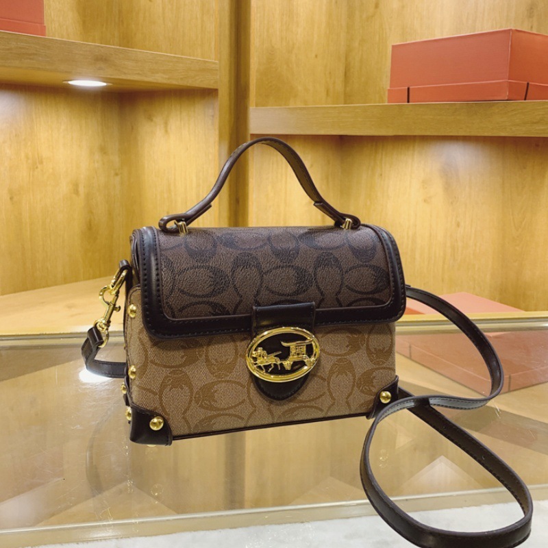 Designer High-End Feel for Women 2025 New Box Versatile Printed Letter Shoulder Crossbody Small Square Light Luxury Women's Bag