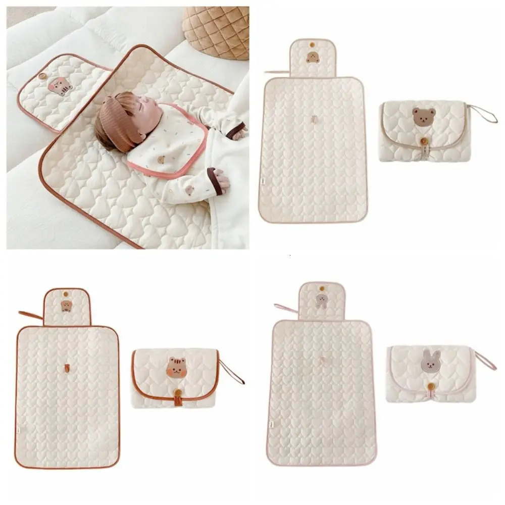 Bear Diaper Changing Pad Waterproof Multifunctional Baby Changing Pad Foldable Detachable Folding Diaper Changing Cover Play Mat 250707