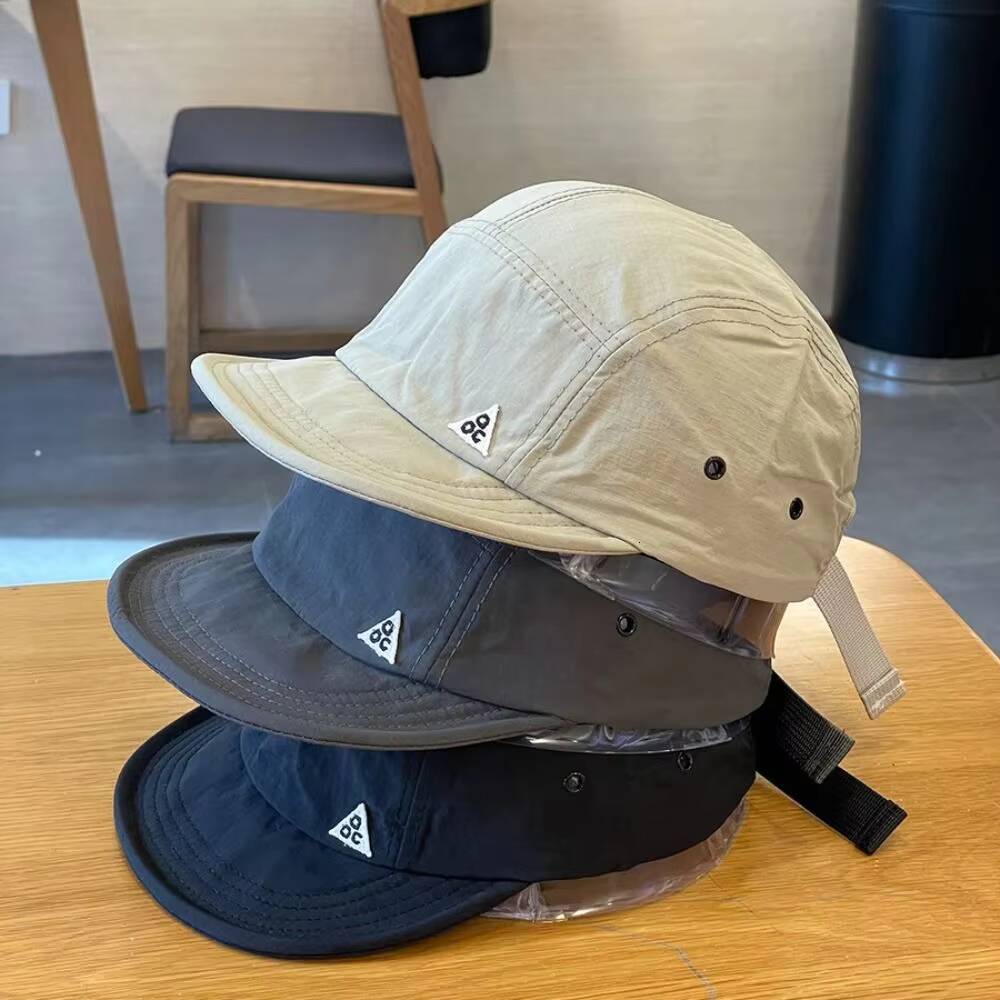 Japanese Retro Quick-drying Short Brim Baseball Caps Unisex Summer Outdoor Sunscreen Casual Versatile 5-flap Tooling Camping Hat ddmythur