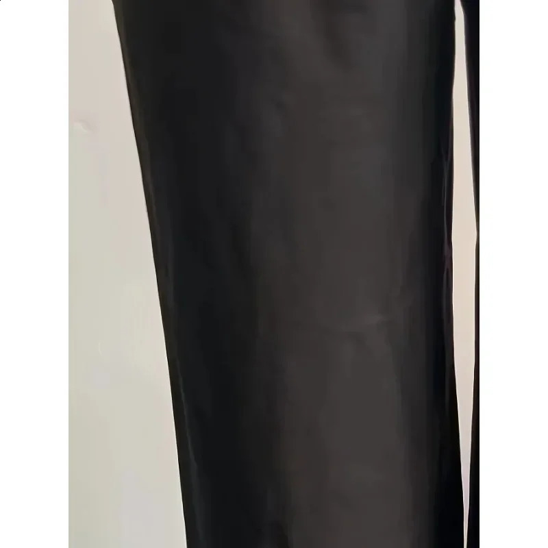 Autumn Womens 1XL5XL Plus Size Fashionable Leg Pants Solid Color High Waist Wide Casual Lace Up Loose Slimming 250628
