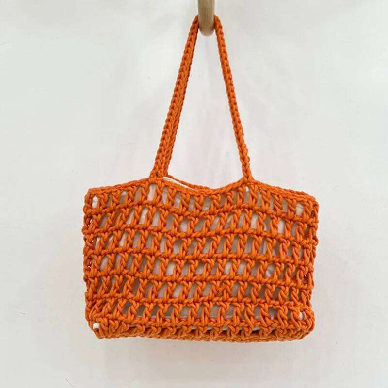 Women's Bags Designer Beach Casual Tote Bags Designer Bag And Handbags For Women New In Nylon Artificial Crochet Weave Drawstring Closure