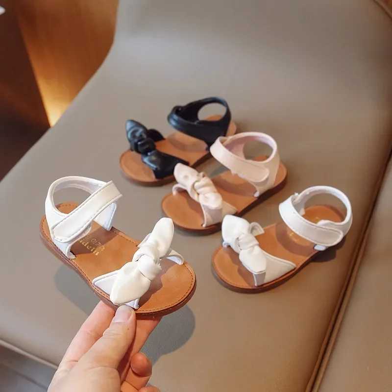 Girls Princess Sandals with Bow-knot Fashion Classic Baby Kids Beach Shoes Children Summer Sandals Simple Size 21-30 Hot Sale R250707