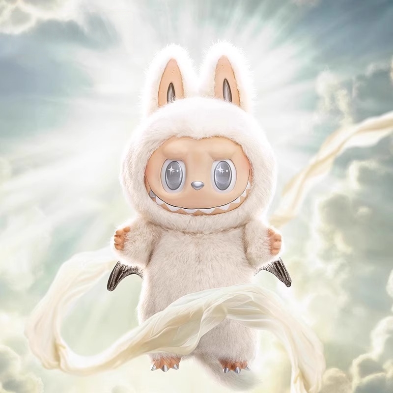 Labubu 58cm Zimomo 38cm Keychains Pendant Angel Leader Archangel Plush Toy Stuffed Toy Soft Toy Doll Action Figure Rubber Decorations Box