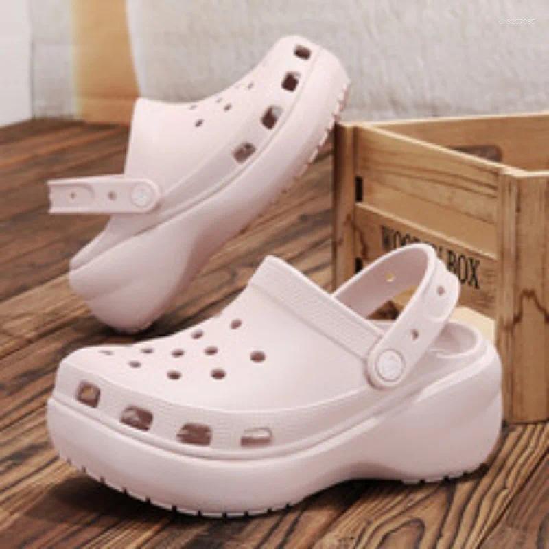Slippers 2025 Breathable Soft Women Cloud Hole Outdoor Anti- Skid Thickened Bottom Soled Beach Sandals Adult Unisex Shoes