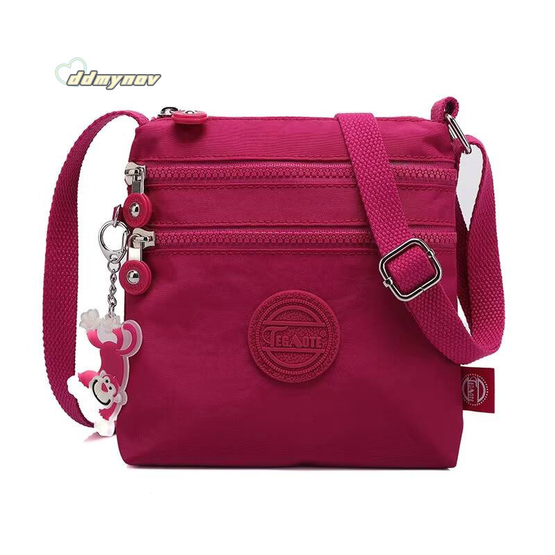 High Quality Flower Nylon Men Women Shoulder Messenger Bag Cross Body Phone Purse Lightweight Blue Grey Black Red Purple M0908 ddmynov