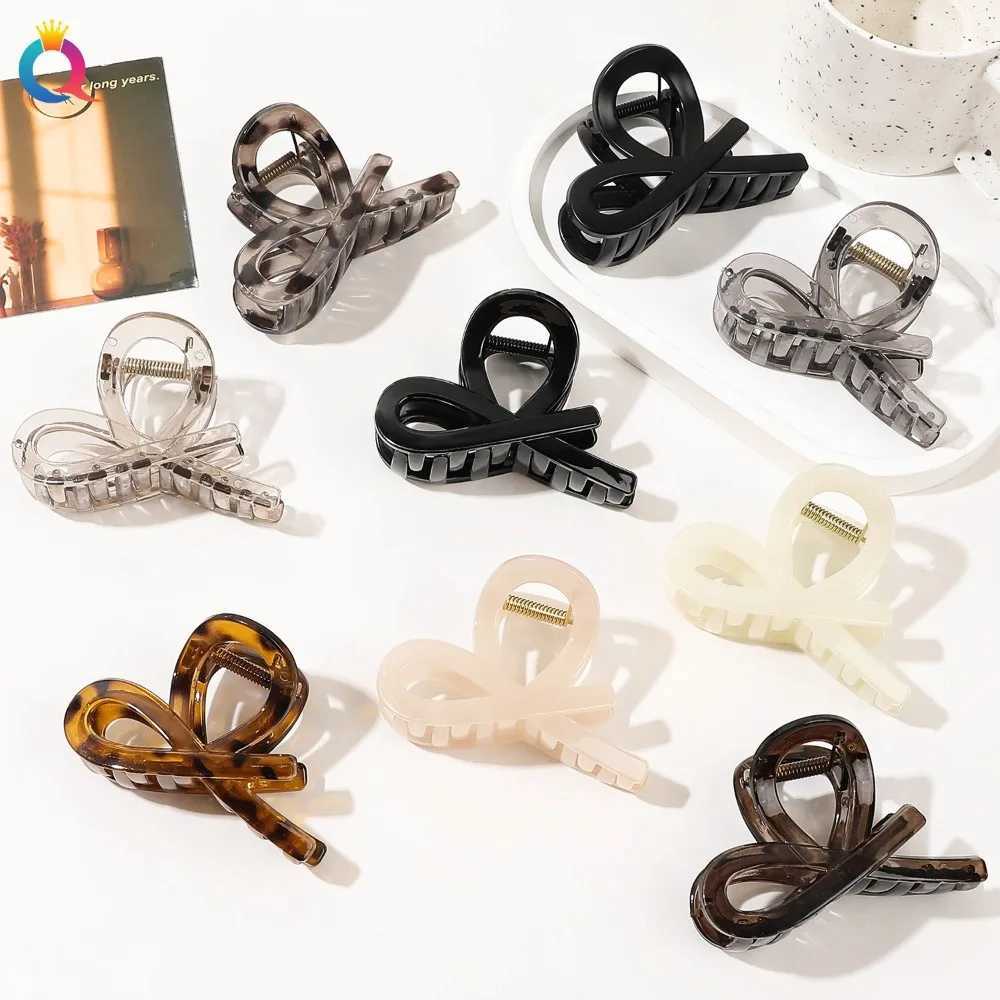 High-Quality Vintage Bow Tie Hair Claw Clips Large Easy to Use Ponytail Hair Clamps Durable Hairpin Hair Accessories Z250707