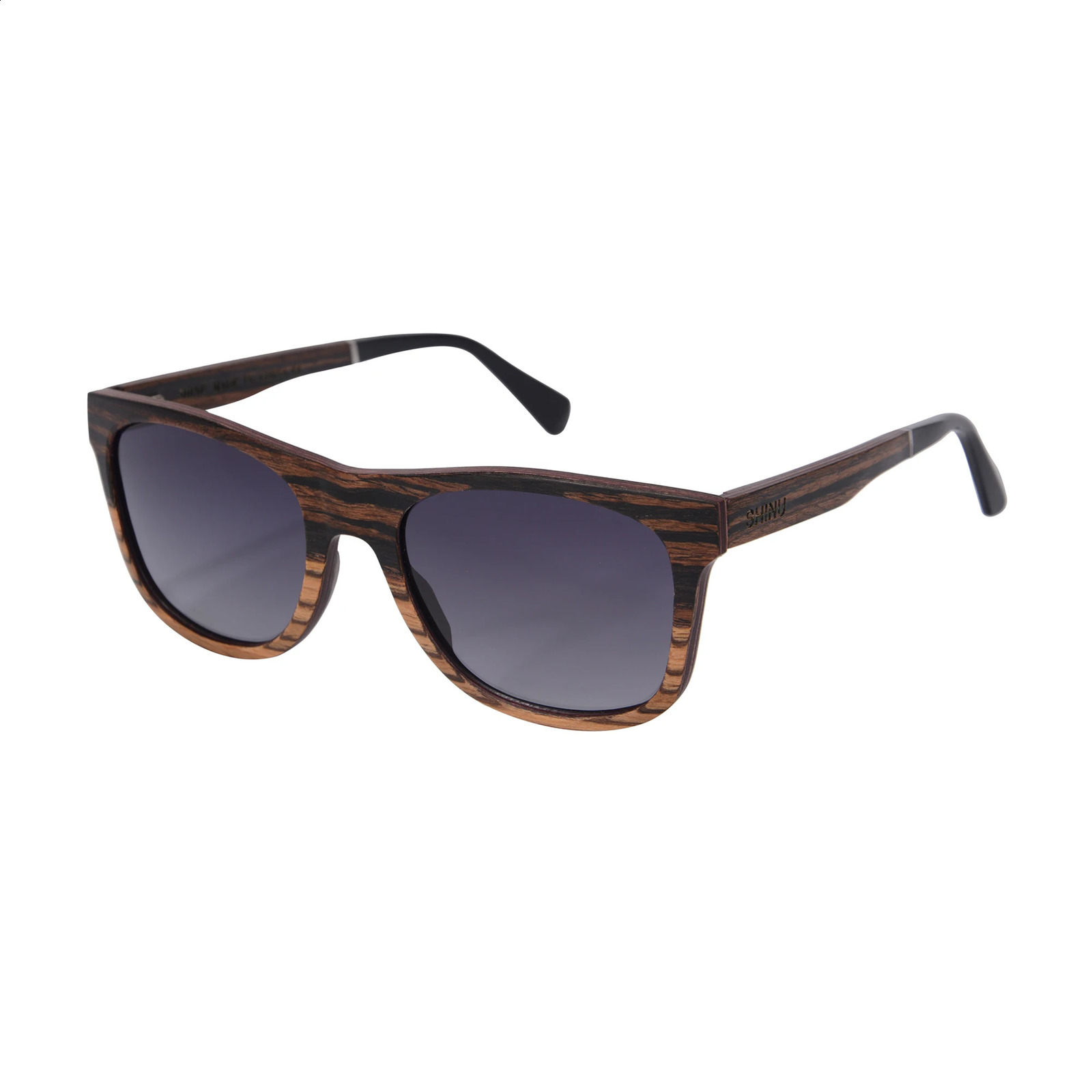 SHINU Bike Sunglasses for Men Polarized Women Wood Square Ebony Glasses Frame Men 250707