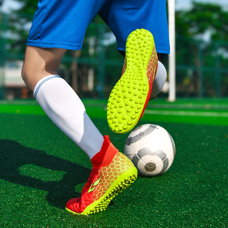 2025 New Men's Football Shoes with Broken Studs AG, Long Studs, Adult Grassland Shoes, Training Shoes for Primary and Middle School Boys