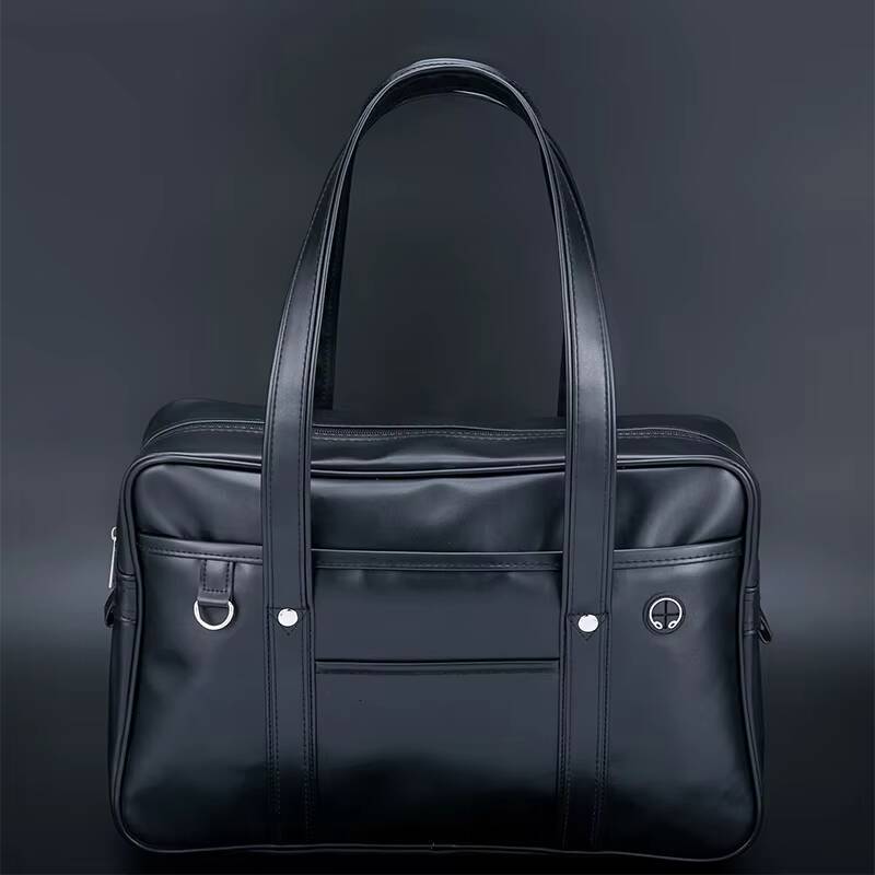 Student JK Handbag Waterproof PU Leather Single Shoulder Uniform Bag for Men And Women Official Document Commuter Backpack ddmynov