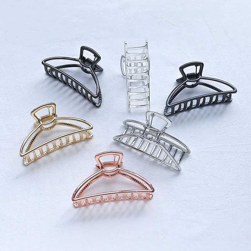 1 pc Women Geometric Alloy Hair Claws Hair Clips Large Hair Making Tools Elegant Party Hair Accessories Hairdressing Tool Y250707