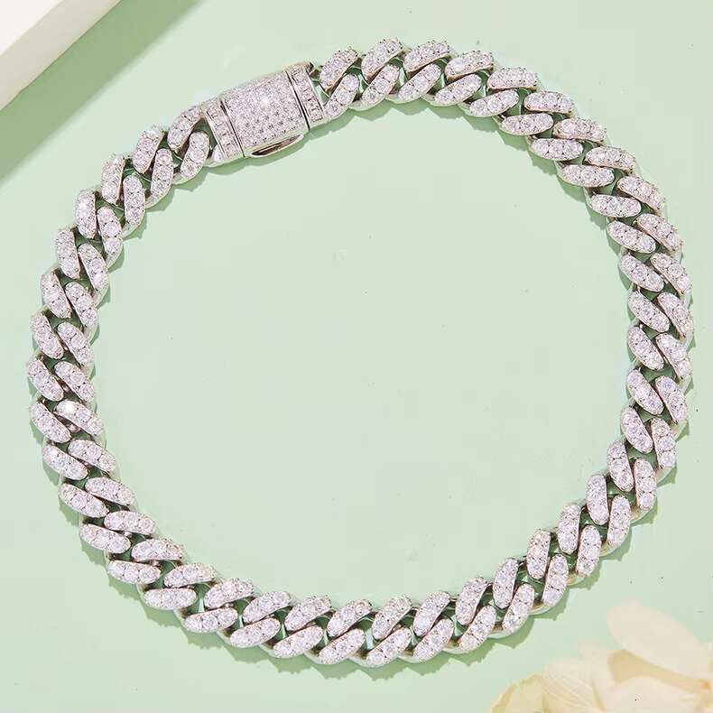 Dylam Pass Diamond Tester D Color Vvs Moissanite Chain 100% 925 Sterling Silver Moissanite Cuban Luxury Hip Hop Men Fine Jewelry