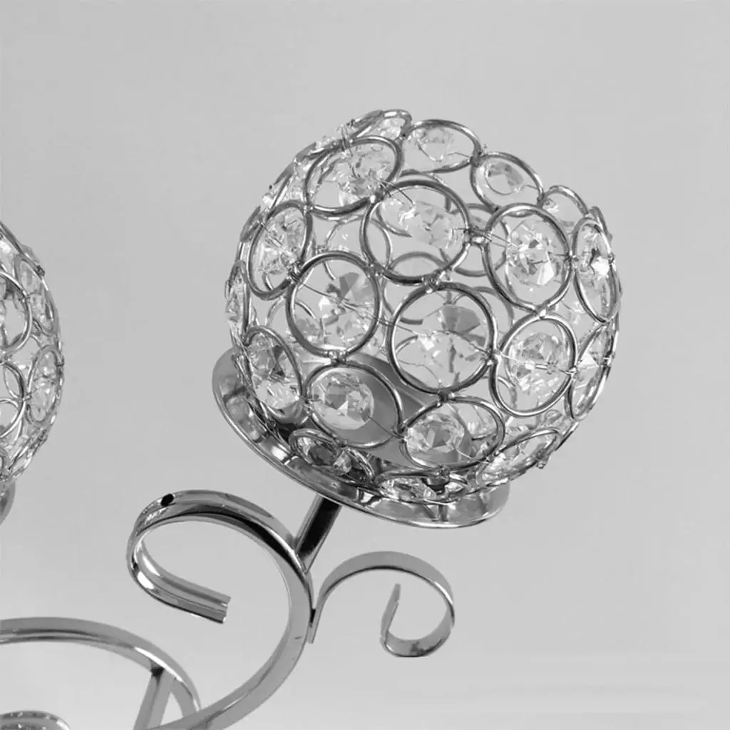 Crystal Candle Holders 3 Arms Candelabra Sparkling Candelabrum Candlesticks Table Decoration for Wedding Decor Home Centerpiece H260310