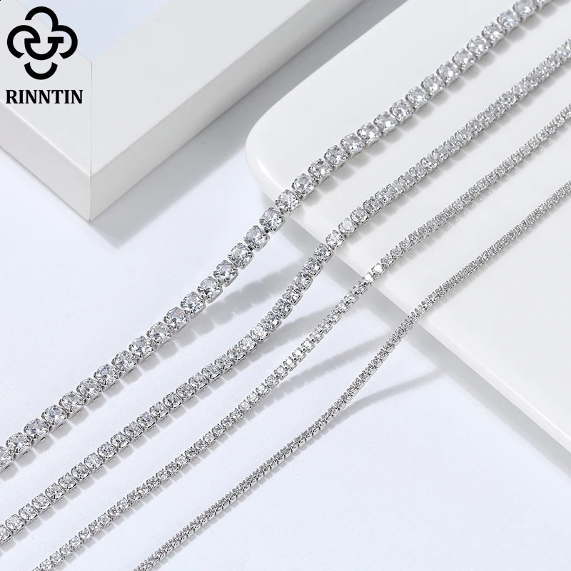 925 Sterling Silver Womens Tennis Necklace Sparkling Round Cubic Zirconia for Women Neck Chain Jewelry SC45 250707