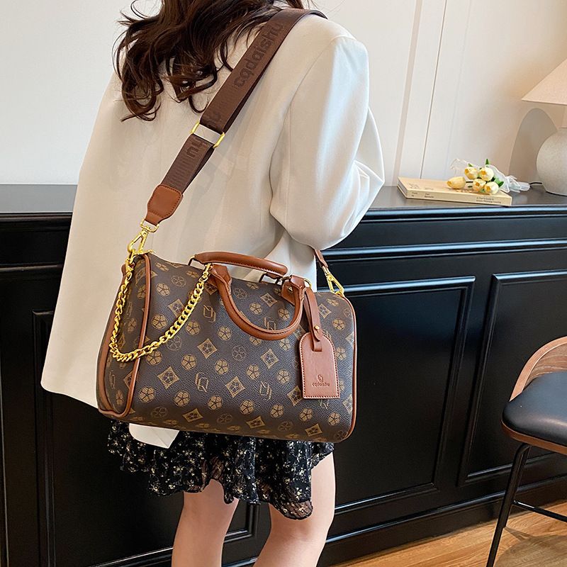 New Design Retro Shoulder Bag Print Large Capacity Women Tote Travel Simple Storage Fashion Versatile Crossbody Bag Convenient For Going Out