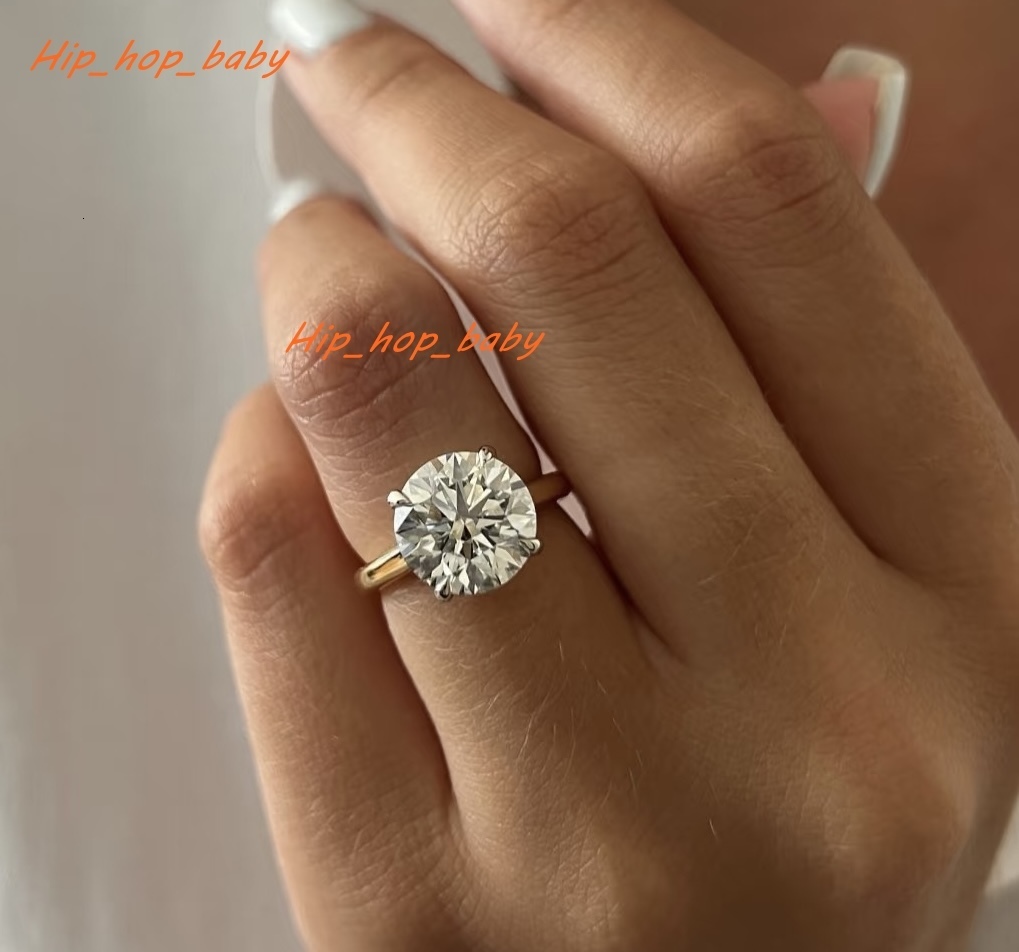 Anster Jewelry IGI Lab Diamond Ring 3.0ct Round Diamond 18k Gold Ring Engagement Wedding Band Classic Gift Band