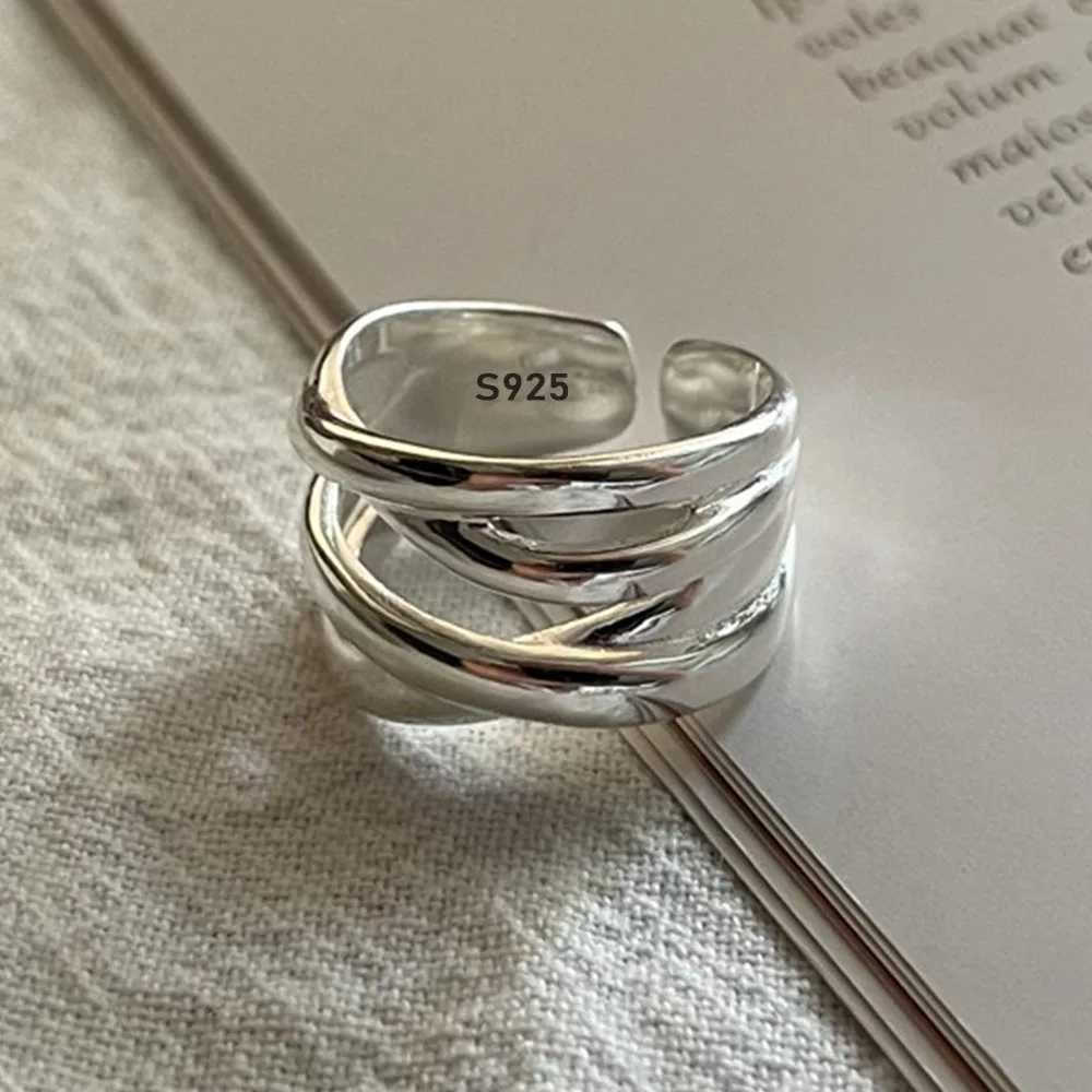 925 Sterling Silver Rings for Women Men Couple Minimalist Handmade Simple Interware Ring Party Jewelry Gift Prevent Allergies XJ250707